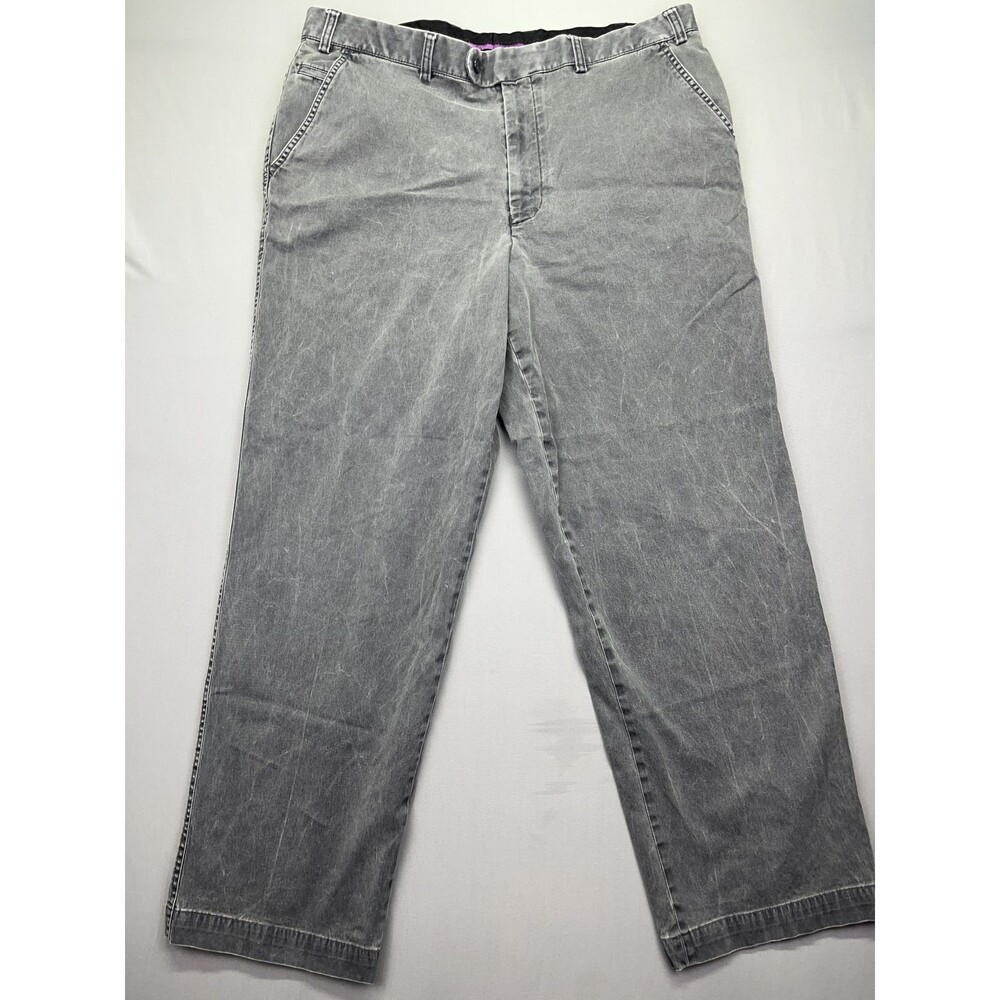 Hiltl Classic Fit Pants Mens 38 x‎ 28 Grey Flat Front Straight Leg Chinos